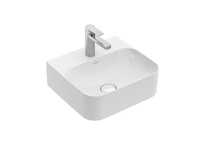 Villeroy & Boch Finion Umývátko se skrytým přepadem, 430x390 mm, s CeramicPlus, alpská bílá