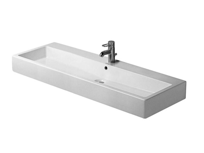 Duravit Vero umyvadlo nábytkové 120x47 cm, otvor pro baterii, WonderGliss, alpská bílá