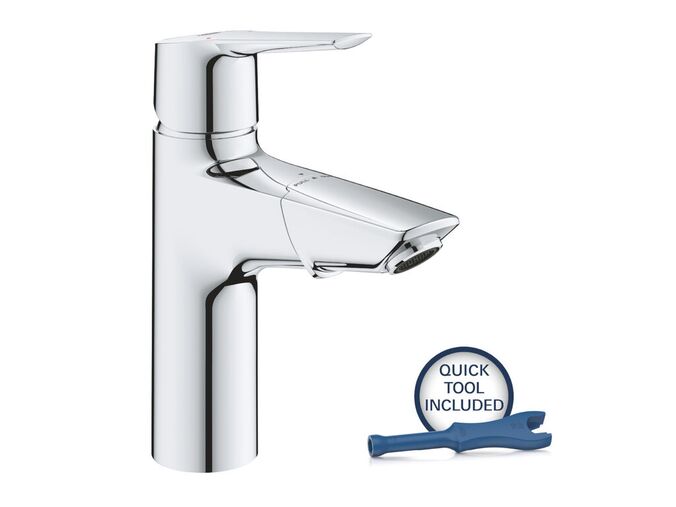 Grohe QuickFix Start Umyvadlová baterie s výsuvnou koncovkou a výpustí Push-Open, chrom