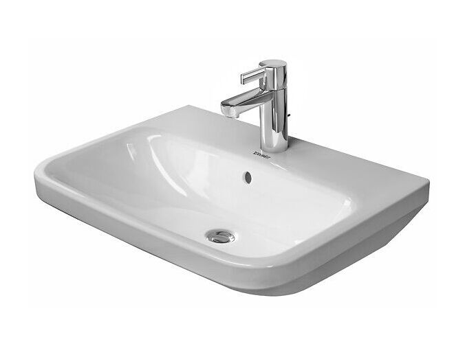 Duravit DuraStyle umyvadlo 55x44 cm, přepad, otvor pro baterii, WonderGliss, bílá