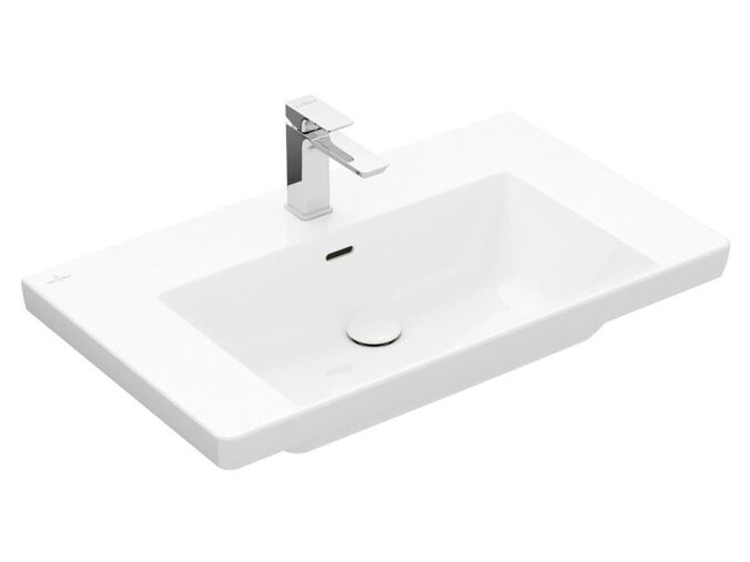 Villeroy & Boch Subway 3.0 Umyvadlo 800x470 mm, s přepadem, otvor pro baterii, CeramicPlus, Stone White