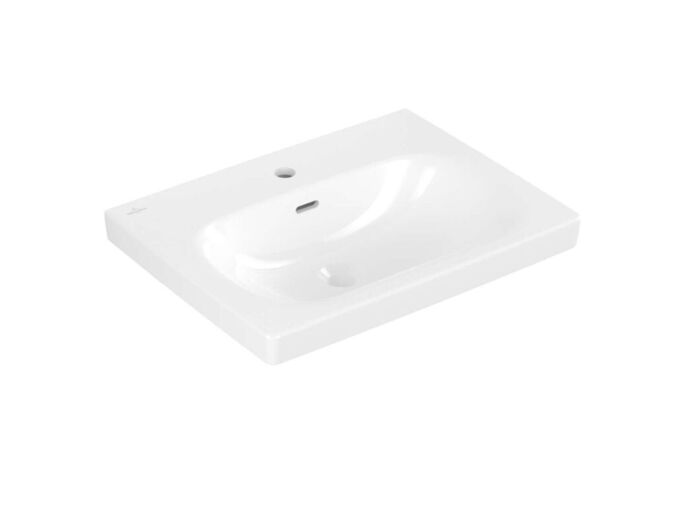 Villeroy & Boch Skyla Umyvadlo, 60x46 cm, s přepadem, otvor pro baterii, alpská bílá