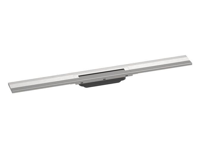 Hansgrohe Raindrain Lineární sprchový žlab s nerezovým roštem 800, ke stěně, zkrátitelný, kartáčovaná nerez