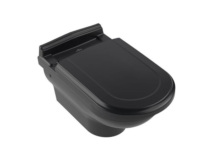 Villeroy & Boch Hommage Závěsné WC, CeramicPlus, Pure Black