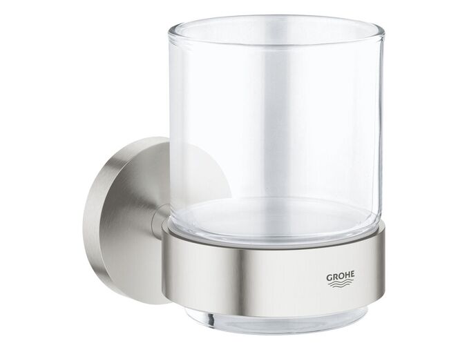 Grohe Essentials Sklenička s držákem, supersteel