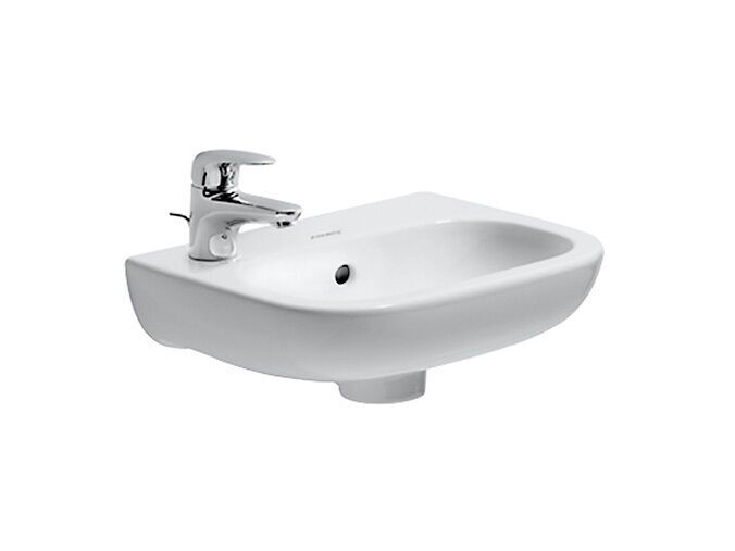 Duravit D-Code umývátko 36x27 cm, otvor pro baterii vlevo, alpská bílá
