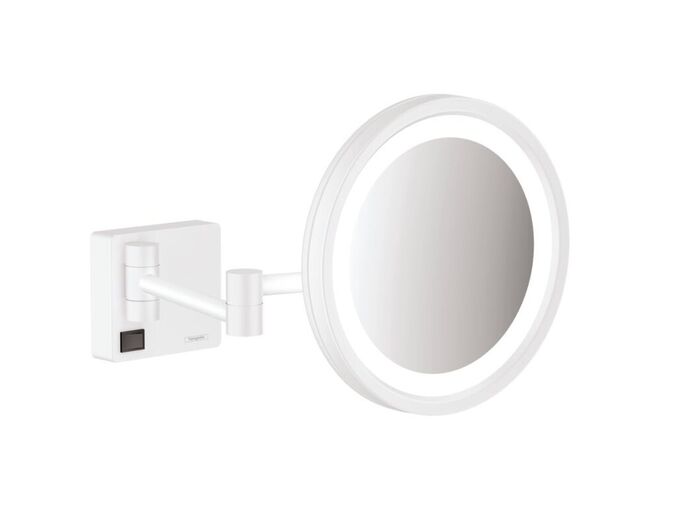 Hansgrohe AddStoris Kosmetické nástěnné zrcátko s LED osvětlením, matná bílá