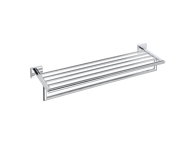 Bemeta Beta polička na ručníky s hrazdou 650x110x215 mm, chrom