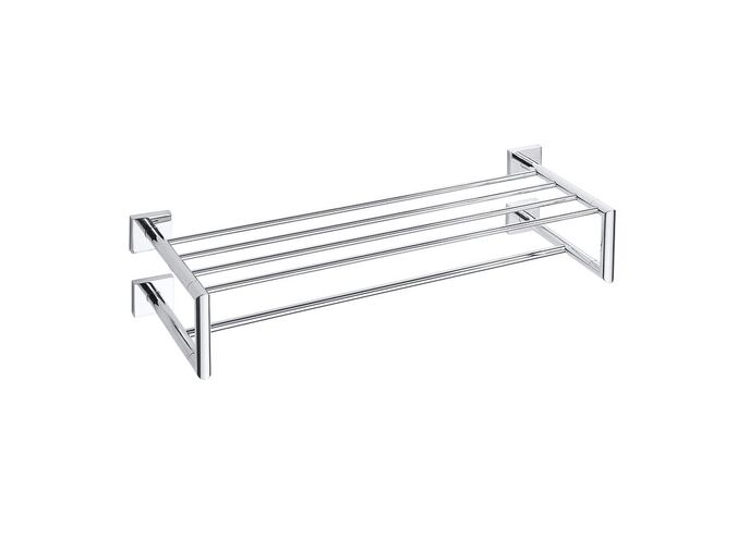 Bemeta Beta polička na ručníky dvojitá s hrazdou 650x155x255 mm, chrom