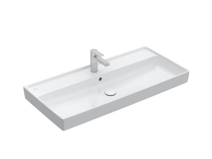 Villeroy & Boch Collaro Umyvadlo nábytkové 1000x470 mm, s přepadem, otvor pro baterii, CeramicPlus, Stone White