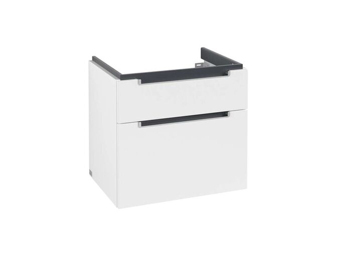 Villeroy & Boch Subway 2.0 Umyvadlová skříňka 64x45x59 cm, 2 zásuvky, matná bílá