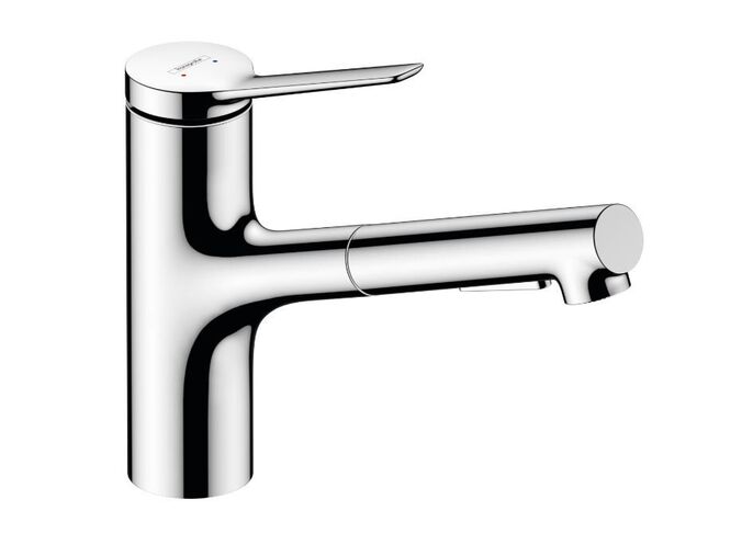 Hansgrohe Zesis M33 Dřezová baterie 150, s výsuvnou sprškou, EcoSmart, chrom