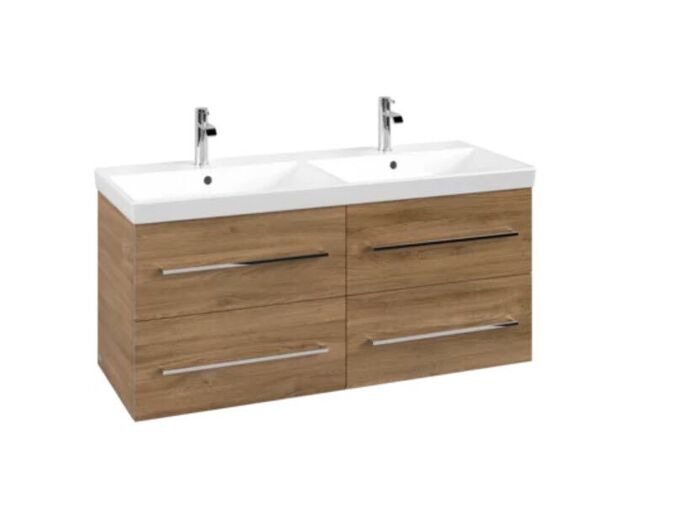Villeroy & Boch Avento Umyvadlová skříňka, 1180x514x452 mm, 4 zásuvky, Oak Kansas