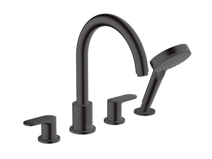 Hansgrohe Vernis Blend Baterie na okraj vany, 4-otvorová instalace, matná černá