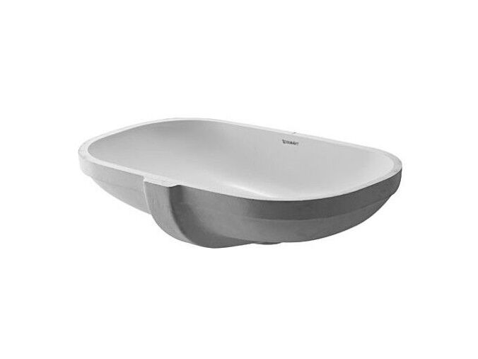 Duravit D-Code umyvadlo zápustné 49,5x29 cm, bez otvoru pro baterii, bílá