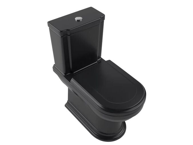 Villeroy & Boch Hommage WC kombi mísa, vario odpad, CeramicPlus, TitanGlaze, Pure Black