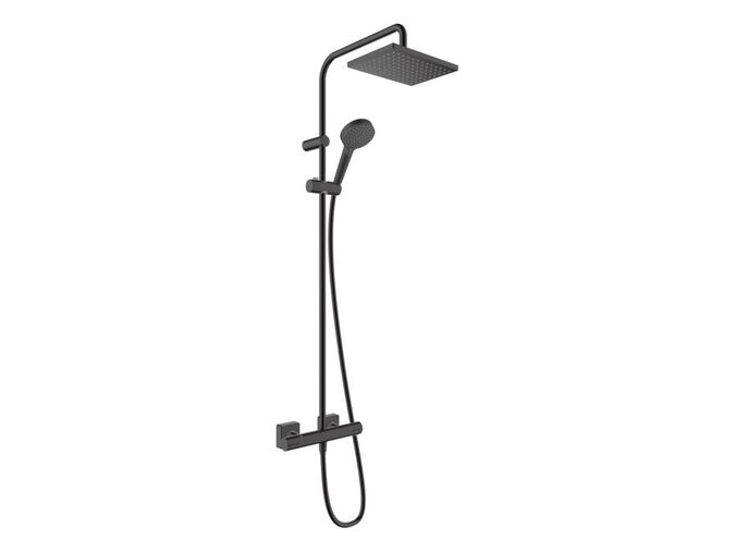 Hansgrohe Vernis Shape Sprchový set Showerpipe 230 s termostatem, EcoSmart, matná černá