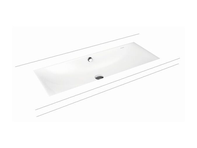 Kaldewei Silenio 3048 umyvadlo vestavné, s přepadem, 93,4x39,1x12,3 cm, Perl-Effekt, bílá