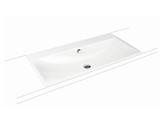 Kaldewei Silenio 3039 umyvadlo zápustné 120x46 cm, s přepadem, 1x1 otvor, Perl-Effekt, bílá