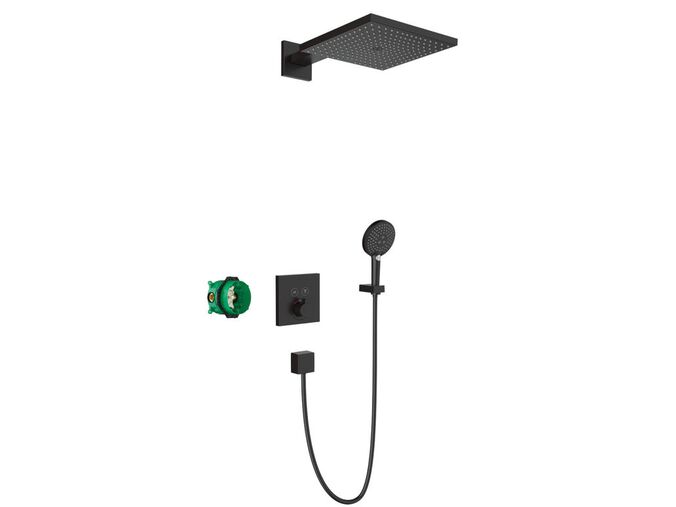 Hansgrohe Raindance E Sprchový set 300 s termostatem ShowerSelect pod omítku, matná černá