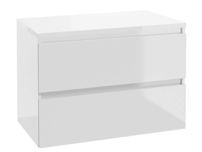 kielle Nefia Skříňka včetně desky pod umyvadlo 80x55x46 cm, lesklá bílá