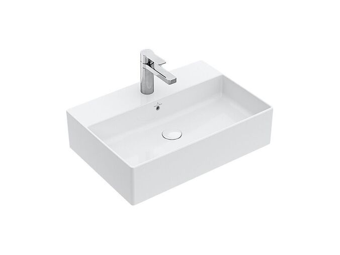 Villeroy & Boch Memento 2.0 Umyvadlo na desku 500x420 mm, s přepadem, otvor pro baterii, CeramicPlus, alpská bílá