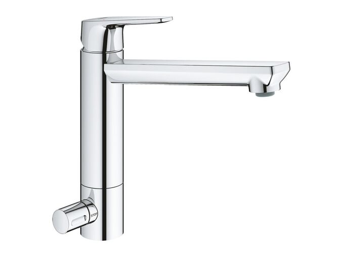 Grohe BauEdge Dřezová baterie s uzavíracím ventilem, chrom