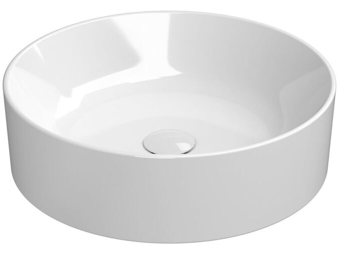 GSI KUBE X keramické umyvadlo na desku, průměr 45cm, bílá ExtraGlaze