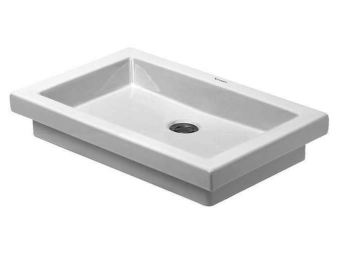 Duravit 2nd floor umyvadlo bez přepadu, 58x41,5 cm, WonderGliss, bílá