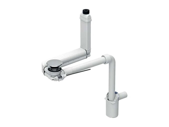 Geberit Příslušenství Úsporný umyvadlový sifon Clou, pro ovládání táhlem, chrom