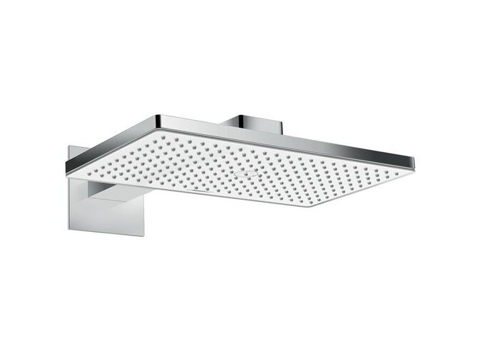 Hansgrohe Rainmaker Hlavová sprcha 460, 1 proud, rameno 460 mm, EcoSmart 9 l/min, bílá/chrom