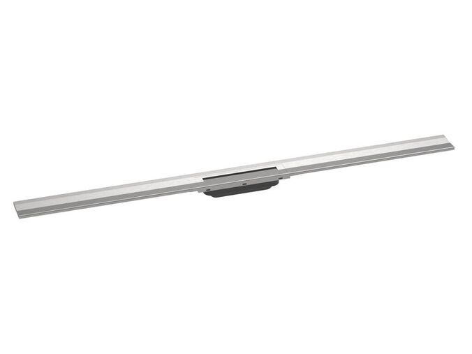 Hansgrohe Raindrain Lineární sprchový žlab s nerezovým roštem 1200, ke stěně, zkrátitelný, kartáčovaná nerez