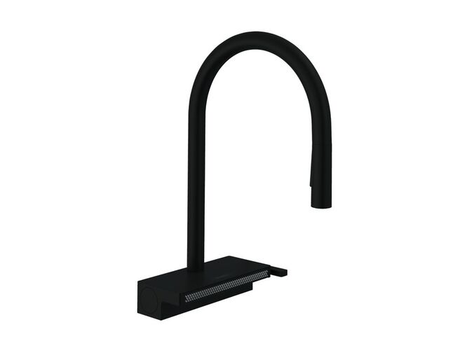 Hansgrohe Aquno M81 Dřezová baterie Aquno Select 170 s výsuvnou sprškou a plochým sprchovým proudem, matná černá