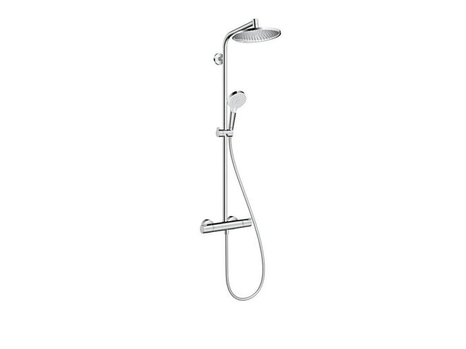 Hansgrohe Crometta Sprchový set S 240 Showerpipe s termostatem, EcoSmart 9 l/min, chrom