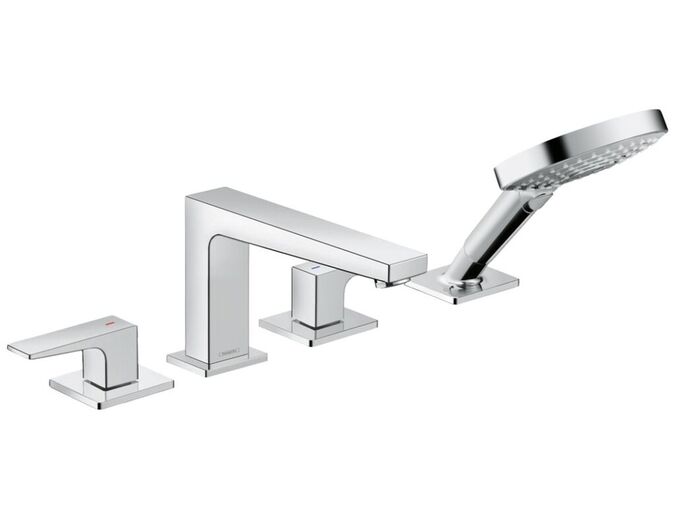 Hansgrohe Metropol Baterie na okraj vany, 4-otvorová instalace, chrom