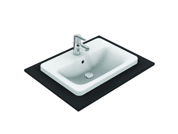 Ideal Standard Connect Umyvadlo zápustné, 580x430 mm, s přepadem, 1 otvor pro baterii, bílá