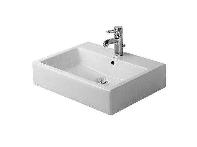Duravit Vero umyvadlo na desku, 50x47 cm, přepad, otvor pro baterii, bílá