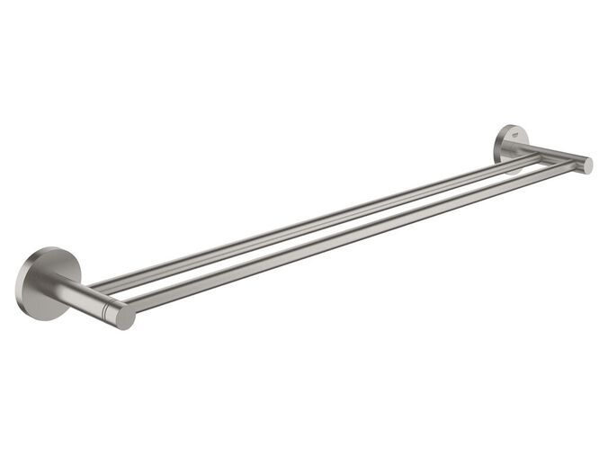 Grohe QuickFix Start Dvojitý držák na ručníky, supersteel