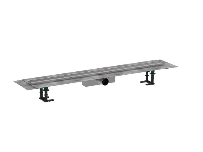 Hansgrohe RainDrain Compact Sprchový žlab 100 cm, s roštem, kartáčovaná nerezová ocel
