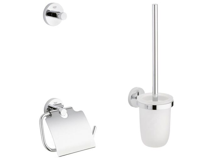 Grohe Essentials Sada doplňků pro toaletu 3 v 1, chrom