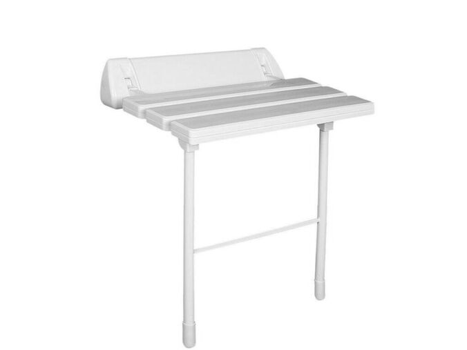 Ridder HANDICAP sklopné sedátko do sprchového koutu s podpěrou, 51x23cm, bílá