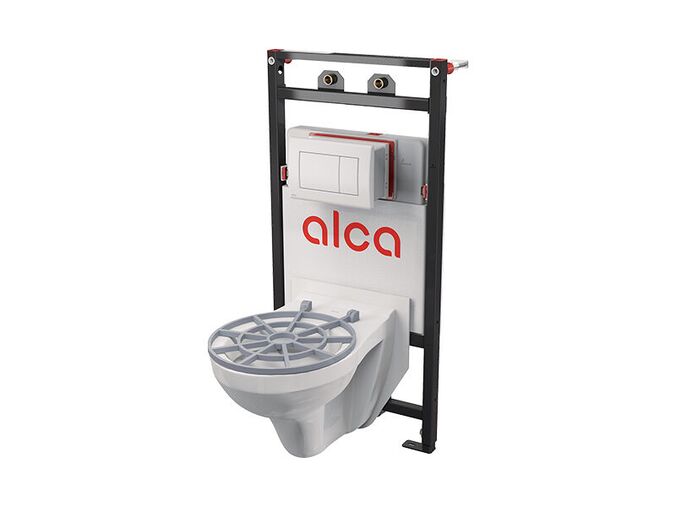 Alca Set montážního rámu, výlevky, izolační desky, mřížky a ovládacího tlačítka