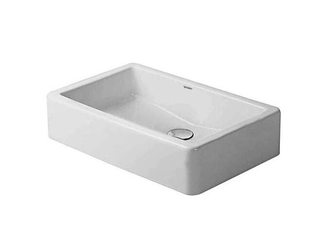 Duravit Vero umyvadlo na desku, 60x38 cm, bez přepadu, bez otvoru pro baterii, bílá