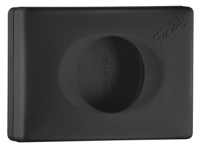 MARPLAST COLORED zásobník hygienických sáčků, 13,5x9,5x3,2cm, ABS, Soft Touch, černá mat