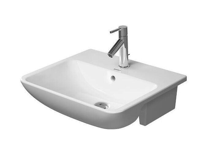 Duravit ME by Starck umyvadlo polozápustné 55x45,5 cm, otvor pro baterii, alpská bílá
