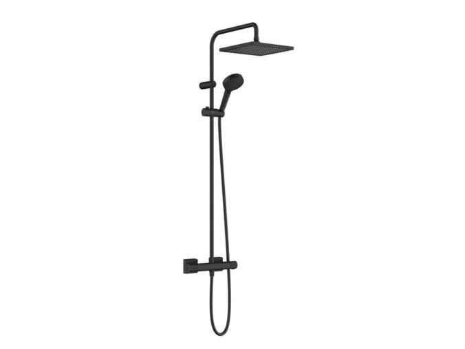 Hansgrohe Vernis Shape Sprchový set Showerpipe 240 s termostatem, 2 proudy, EcoSmart, matná černá