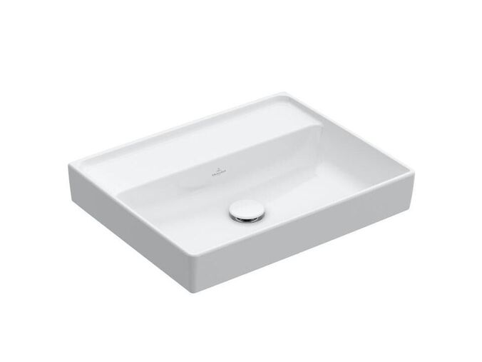Villeroy & Boch Collaro Umyvadlo 550x440 mm, bez přepadu, bez otvoru pro baterii, CeramicPlus, Stone White