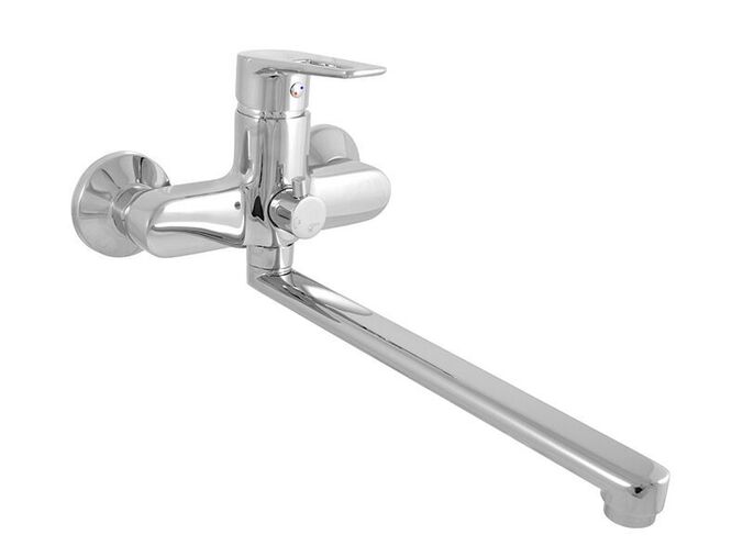 Slezák-RAV CZ Colorado baterie vanová/umyvadlová s plochým ramínkem, rozteč 150 mm, chrom
