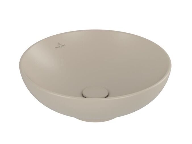 Villeroy & Boch Loop&Friends Umyvadlo na desku, průměr 420 mm, s přepadem, CeramicPlus, Almond
