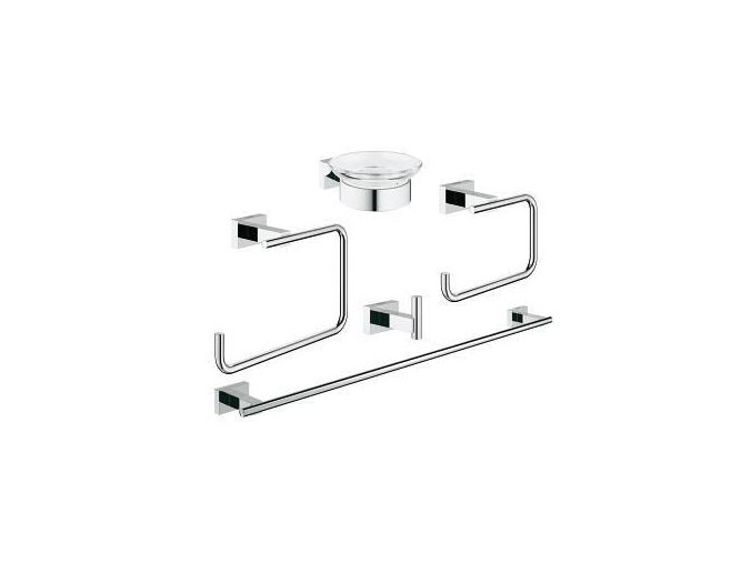 Grohe Essentials Cube Sada doplňků do koupelny 5 v 1, chrom